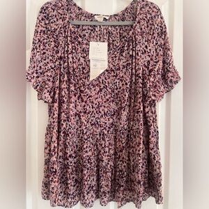 beachlunchlounge Pink and Purple Blouse